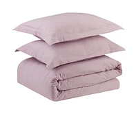 Swift Home 100% Cotton Solid Prewashed Duvet Cover Set