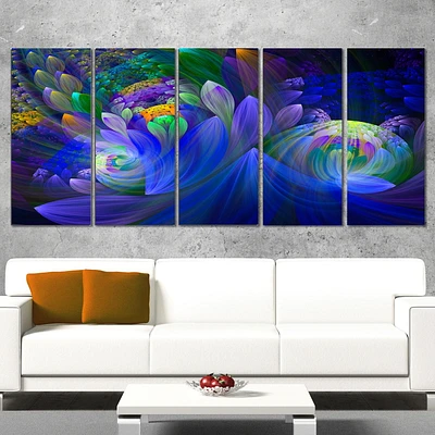 Tableau sur toile imprimée Design Art Bouquet de fleurs bleus Abstrait