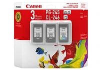 Canon Canada Inc Canon Pg-245/Cl-246 Ink Club Pack Black/Colour 2, 3 Ink Catridges