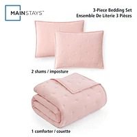 Ensemble de couette rose blush 3 pièces Mainstays