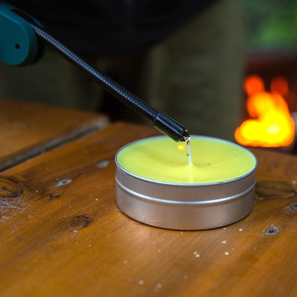 Briquet plasma flexible de Coghlan’s avec batterie au lithium rechargeable USB-C et col de cygne flexible, vert