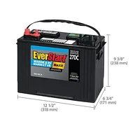 EverStart MARINE MAXX-27DC, 12 Volt, Marine/RV Battery, Group Size 27, 705 MCA, EverStart – Marine Battery