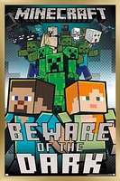 Minecraft - Beware Of The Dark Wall Poster with Magnetic Frame, 22.375" x 34"