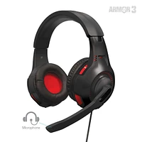 Hyperkin SoundTac Universal Gaming Headset for Nintendo Switch®/PS4®/Xbox One®/Wii U®/Xbox 360®/PC/Mac® (Red) - Armor3