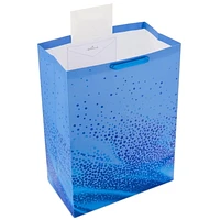 Hallmark 20" Gift Bag–Blue Foil Ombré Dots