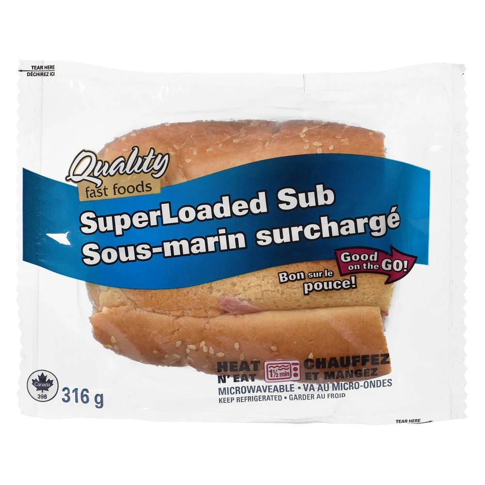 Quality Fast Foods Sous Marin Surcharge QFF Sous-marin Surchargé 316 G