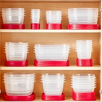 Contenants de conservation des aliments Rubbermaid avec couvercles EasyFindLids, ensemble de 40 pièces Tailles assorties