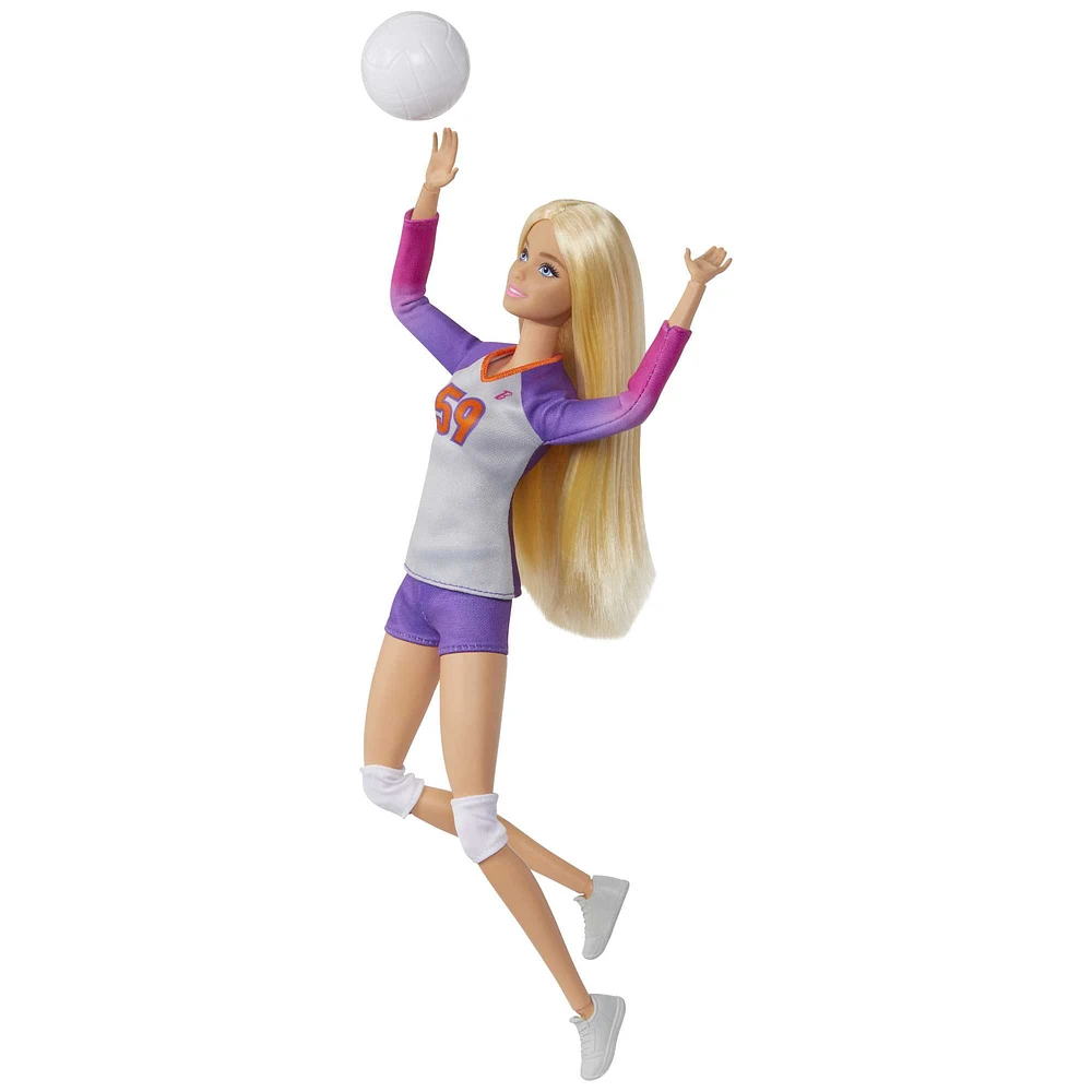 Barbie-Métiers-Poupée Barbie articulée Joueuse de Volleyball