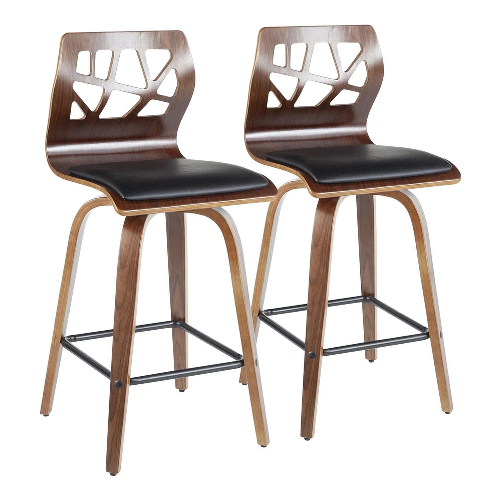 Tabouret de comptoir de comptoir moderne milieu-du-siècle Folia