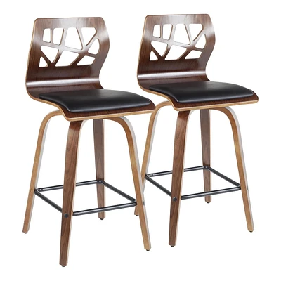 Tabouret de comptoir de comptoir moderne milieu-du-siècle Folia