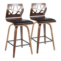 Tabouret de comptoir de comptoir moderne milieu-du-siècle Folia