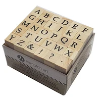 Hampton Art Miniature Alphabet Wood Stamp Set