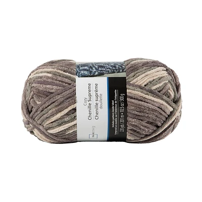 MAINSTAYS cozy warm grey chenille yarn, Polyester 100% yarn