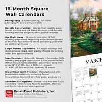Hopper Studios Bygone Days 2024 12x24 Inch Square Wall Calendar, 9781773727967
