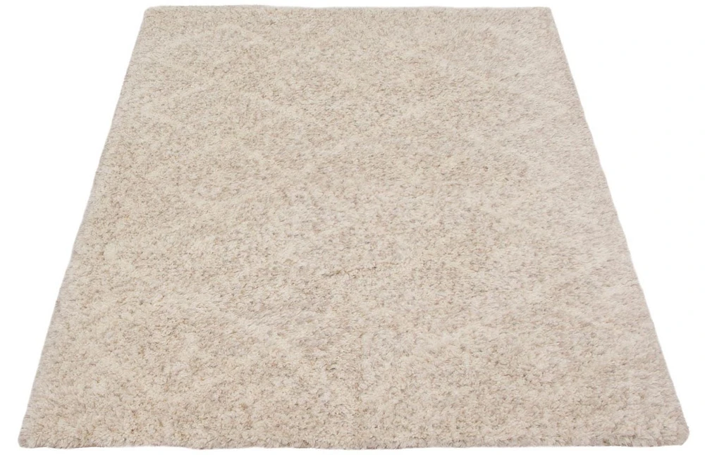 ECARPET Tangier Cream, Grey Shag 5'3" x 7'3"