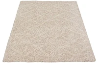 ECARPET Tangier Cream, Grey Shag 5'3" x 7'3"