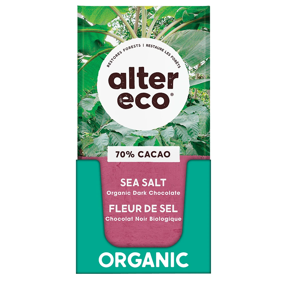 Alter Eco - Dark Sea Salt Chocolate, Dark Chocolate