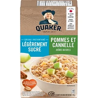 Quaker Lightly Sweetened Apples & Cinnamon Instant Oatmeal, 232g