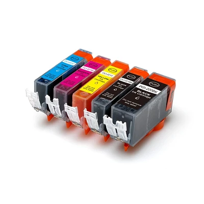 L-ink Compatible Canon PGI-220 /CLI-221 Ink Cartridge Set (BK x2, GY, C, M, Y) (PGI220 / CLI221)