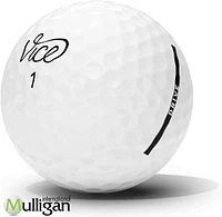Mulligan - 60 balles de golf récupérées Vice Drive  5A, blanc