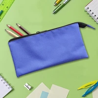 Pen + Gear 3 Pocket Pencil Pouch in Blue Polyester with Black Zips