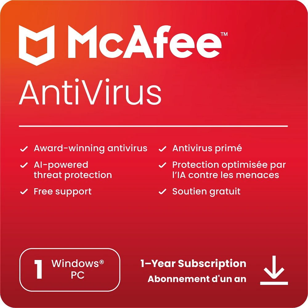 McAfee AntiVirus 1-PC - 1 Year Subscription [Digital Code]