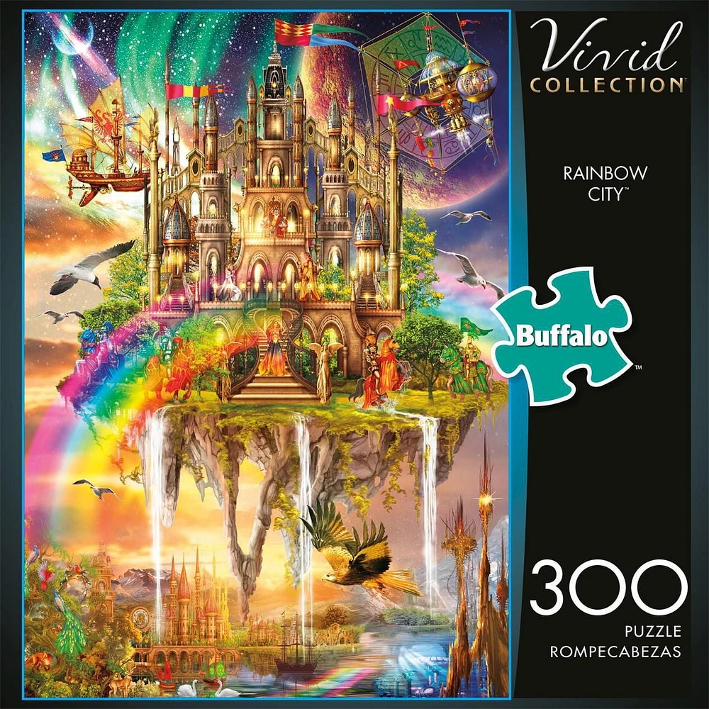 Buffalo Games - Vivid Collection - Rainbow City - 300 Piece Jigsaw Puzzle
