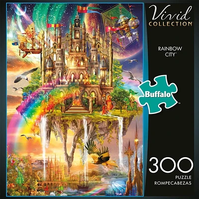 Buffalo Games - Vivid Collection - Rainbow City - 300 Piece Jigsaw Puzzle