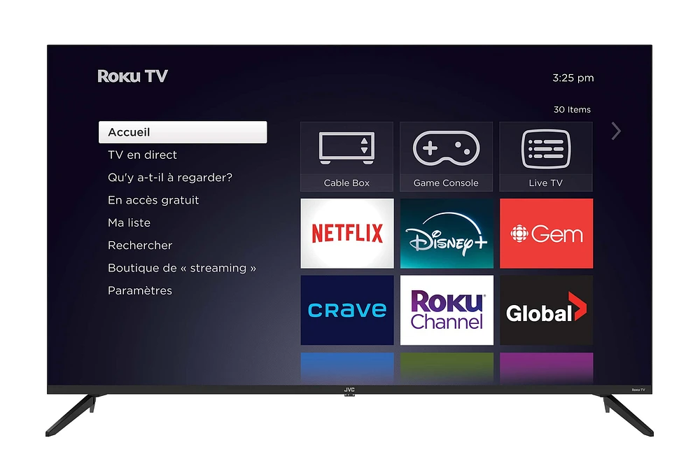 JVC 50” UHD DLED Smart Roku TV