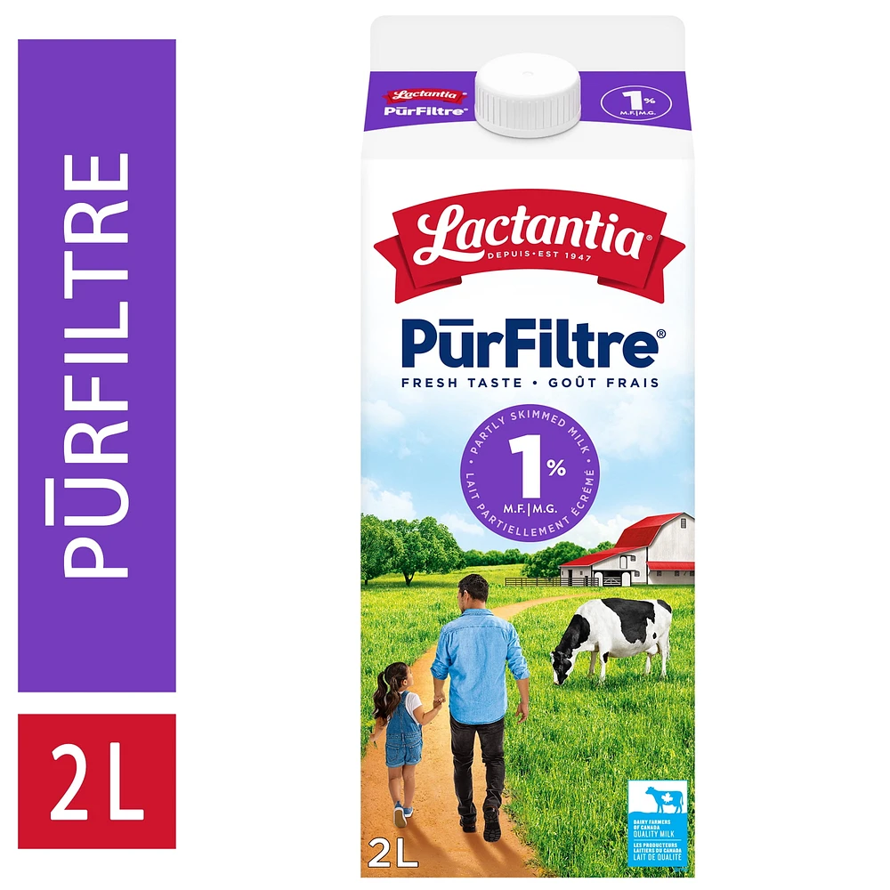 Lactantia PurFiltre Milk 1% Partly Skimmed, 2 L