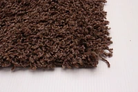 ECARPET Lotus Mod Dark Brown Shag 4'0" x 5'8"