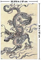 Japanese Dragon Wall Poster, 22.375" x 34"