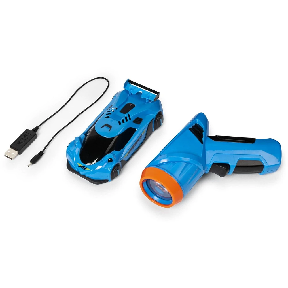 Air Hogs, Zero Gravity Laser, Laser-Guided Wall Racer, Wall Climbing Remote Control Race Car, Blue