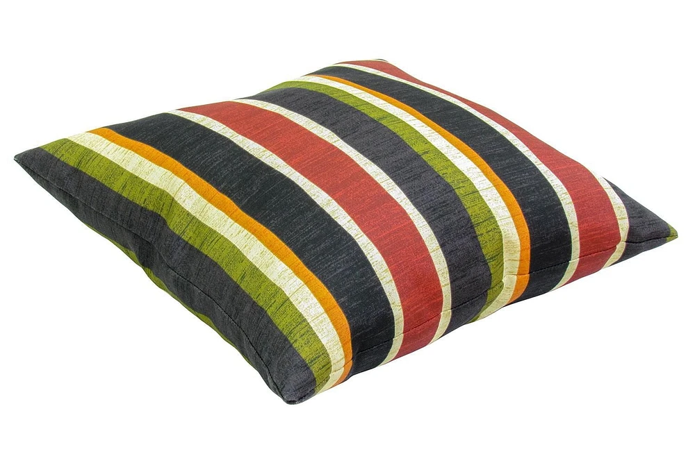 Coussin Décoratif 16po, Rayures ''Mystique Onyx''