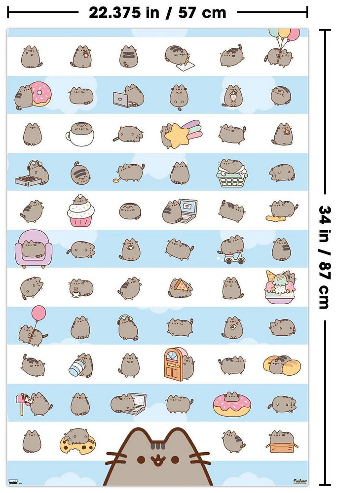Pusheen - Grid Wall Poster, 22.375" x 34"