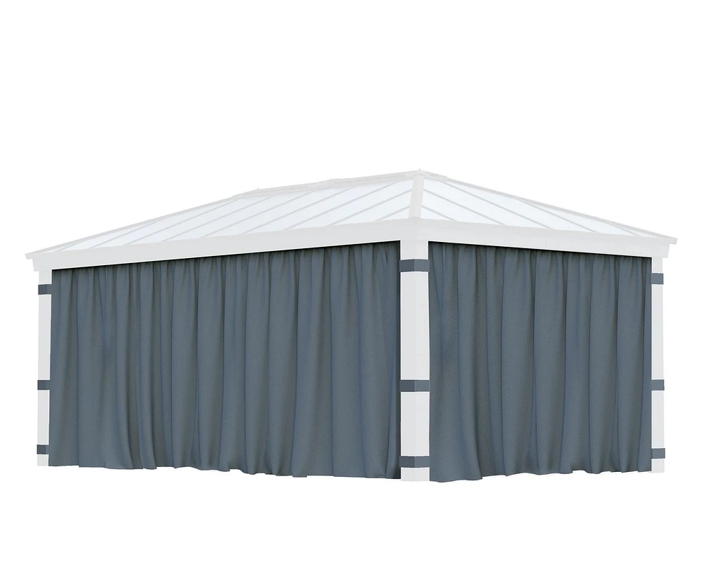 Ensemble de rideaux d'ombrage CANOPIA de PALRAM pour pavillon de jardin Dallas de 12 pi x 20 pi