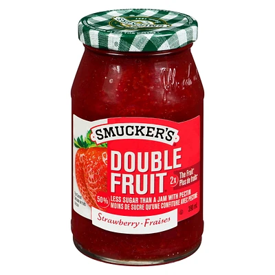 Smucker's Double Fruit Strawberry Fruit Spread 390mL, 390 mL