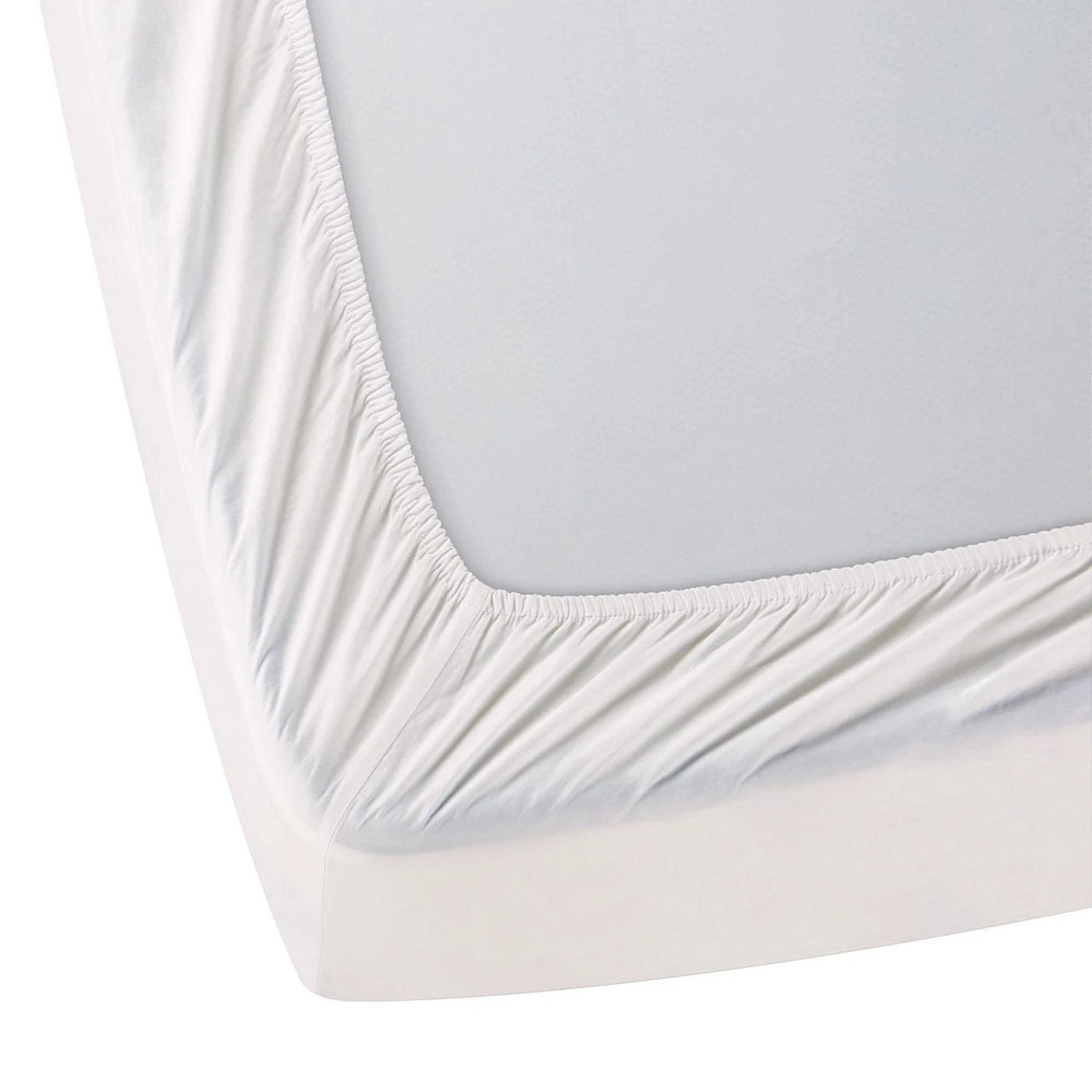 Drap-housse en percale brossée 300 fils de hometrends Taille : 1 place - Très grand