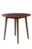 Table à manger Callum en noyer, Table à manger en bois, Table à manger en noyer, Table à manger en MDF, Table à manger en placage, Table à manger en bois moderne, Table à manger ronde