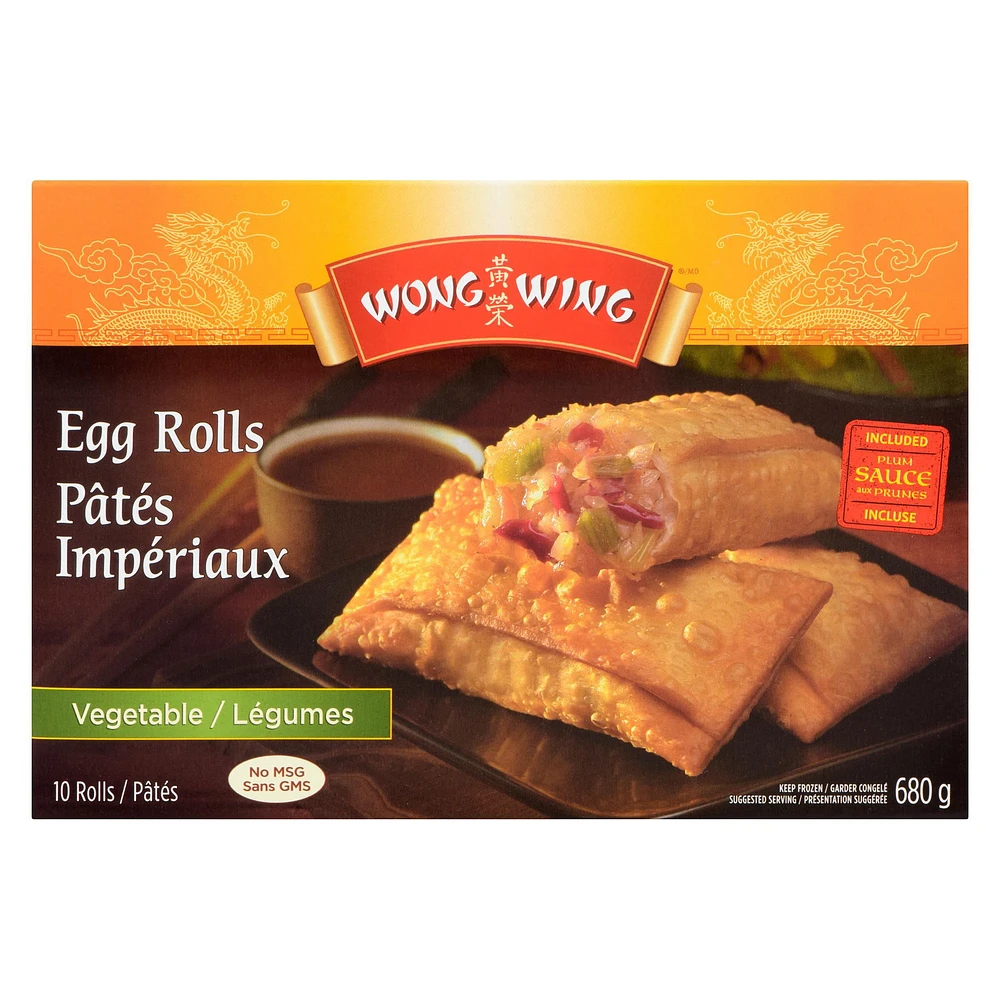 Pâtés Impériaux aux légumes Wong Wing 10 pâtés aux légumes avec sauce