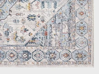 Vesta Cream and Blue Woven Area Rug