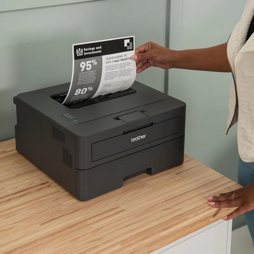 Brother HL-L2400D Imprimante laser monochrome avec cartouche de toner de 700 pages pour bureaux à domicile Brother HL-L2400D Imprimante laser monochrome
