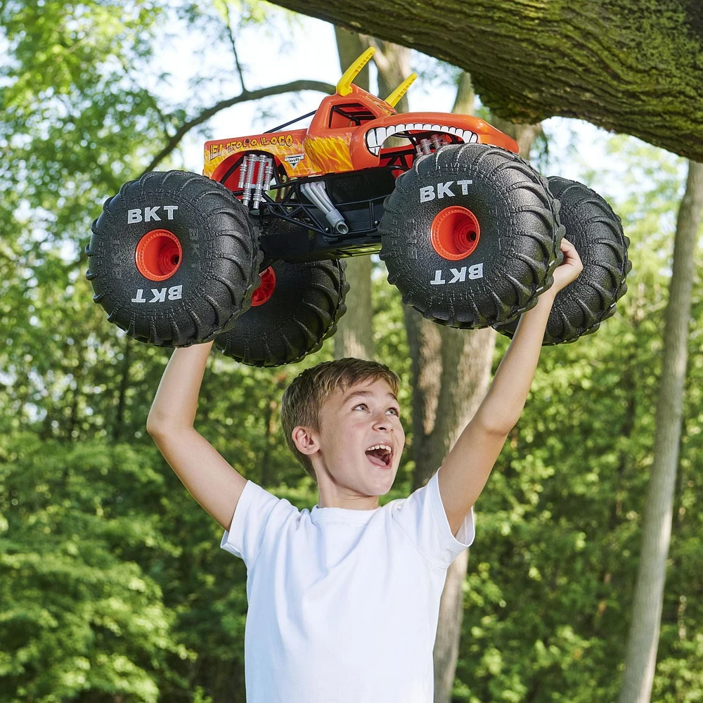 Monster Jam, Monster truck tout-terrain radiocommandé MEGA El Toro Loco officiel pour garçons, enfants et adultes, échelle 1:6