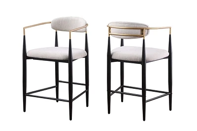 Diana Counter Stool, Set of 2, Beige