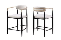 Diana Counter Stool, Set of 2, Beige
