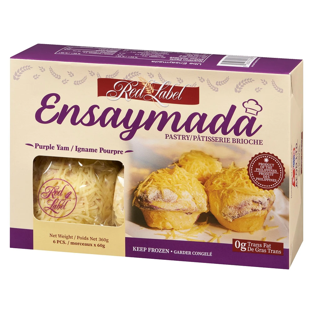 RED LABEL ENSAYMADA UBE 8/480G, RED LABEL ENSAYMADA UBE