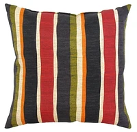 Coussin Décoratif 16po, Rayures ''Mystique Onyx''