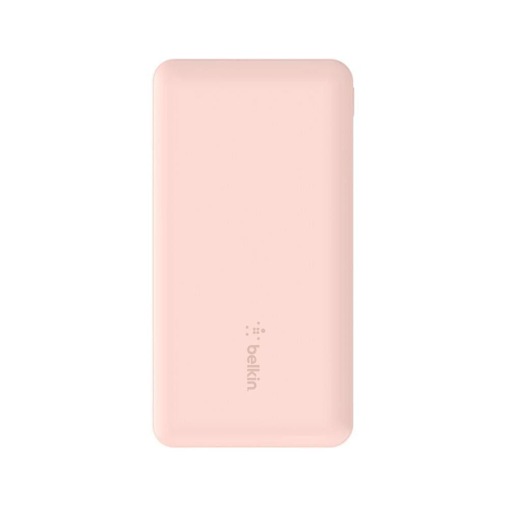 BOOST↑CHARGE 3-Port Power Bank 10K + USB-A to USB-C Cable, Rose Gold, 10k Power Bank Rose Gold