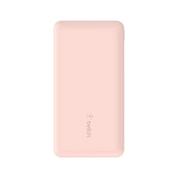 BOOST↑CHARGE 3-Port Power Bank 10K + USB-A to USB-C Cable, Rose Gold, 10k Power Bank Rose Gold