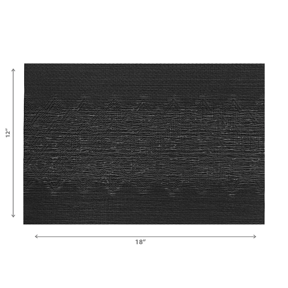 IH Casa Decor Vinyl Placemat Diamond Band Black - Set of 12